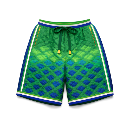 Green/blue Fade Quilted Oasis Short Set
