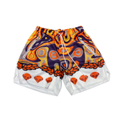 Orange Oasis Mesh Shorts